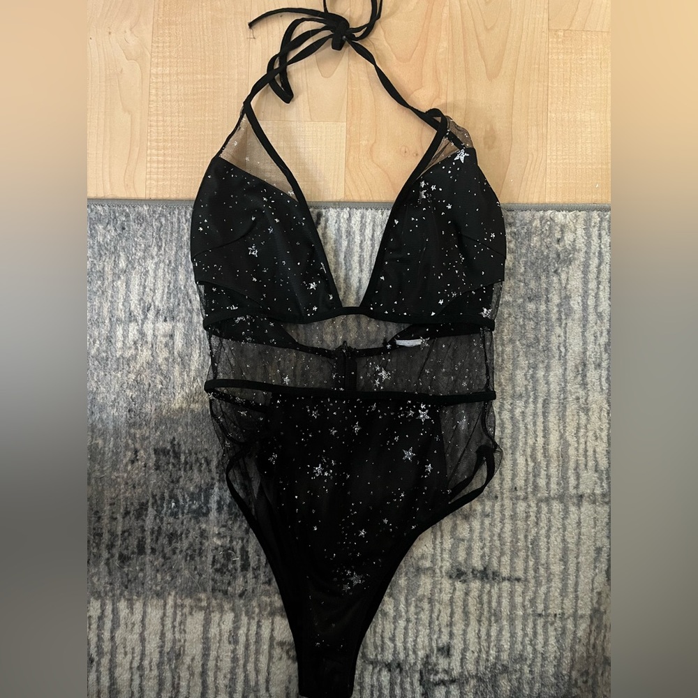 iHeartRaves Black Bodysuit